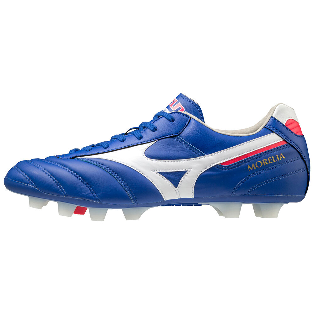 Botas de Futbol Mizuno Morelia II Elite Hombre Azules/Blancas Outlet RSTO-21974